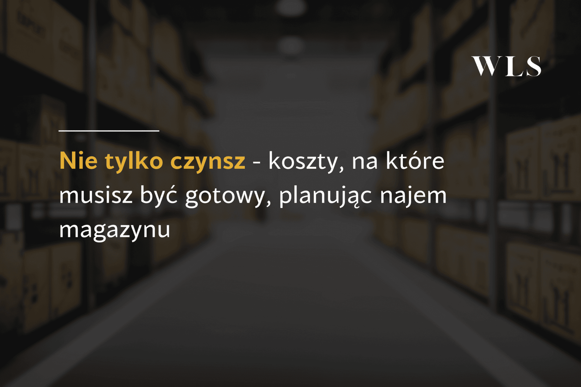 okładka wpisu blogowego o tym, gdzie kryją się koszty przy najmie magazynu.